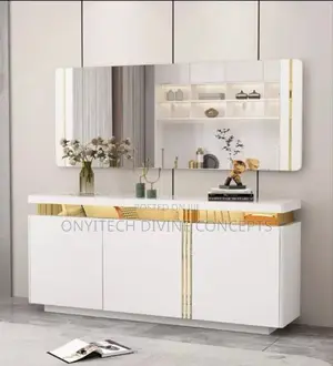 Luxury Mirror Console Black and White