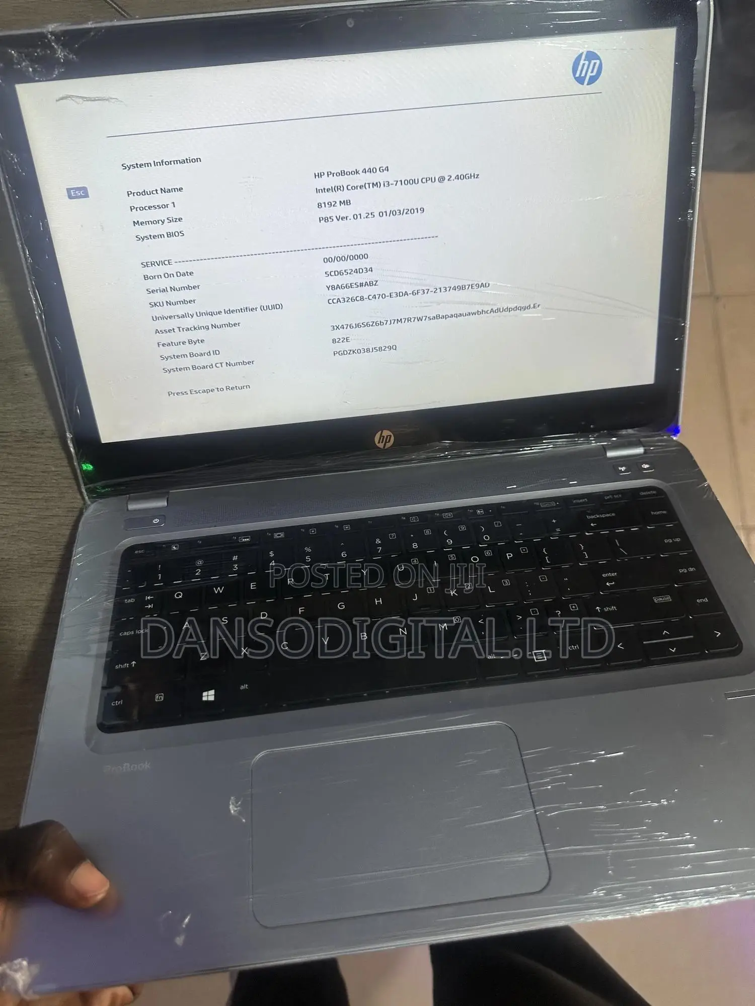 New Laptop HP ProBook 440 G4 8GB Intel Core i3 SSD 256GB