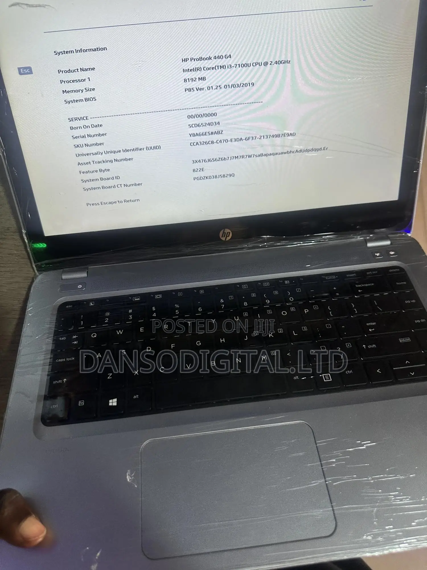 New Laptop HP ProBook 440 G4 8GB Intel Core i3 SSD 256GB