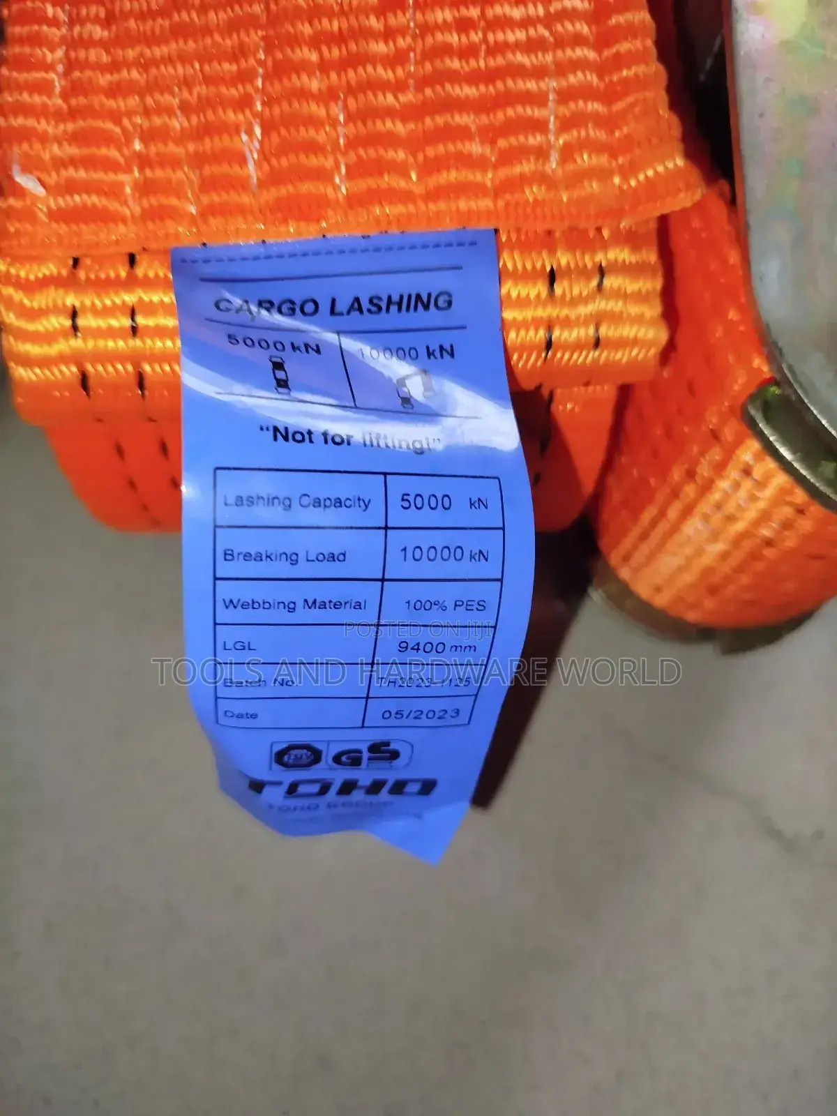10tons Cargo Belt/Container Ratchet Belt