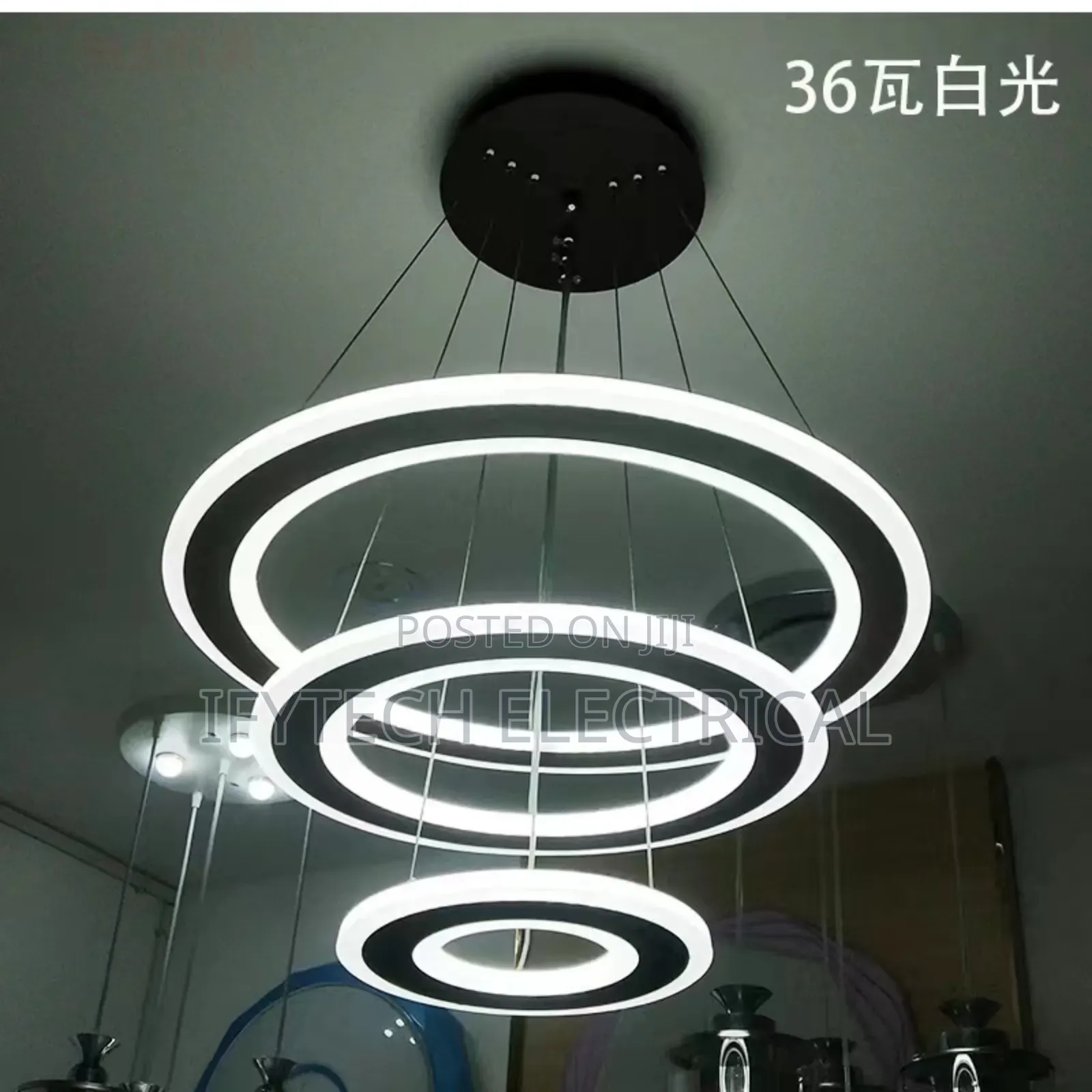 3 Step Chandelier With 3 Different Colours