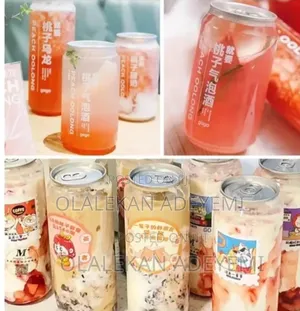 Transparent Can Bottle With Lid Cover.
