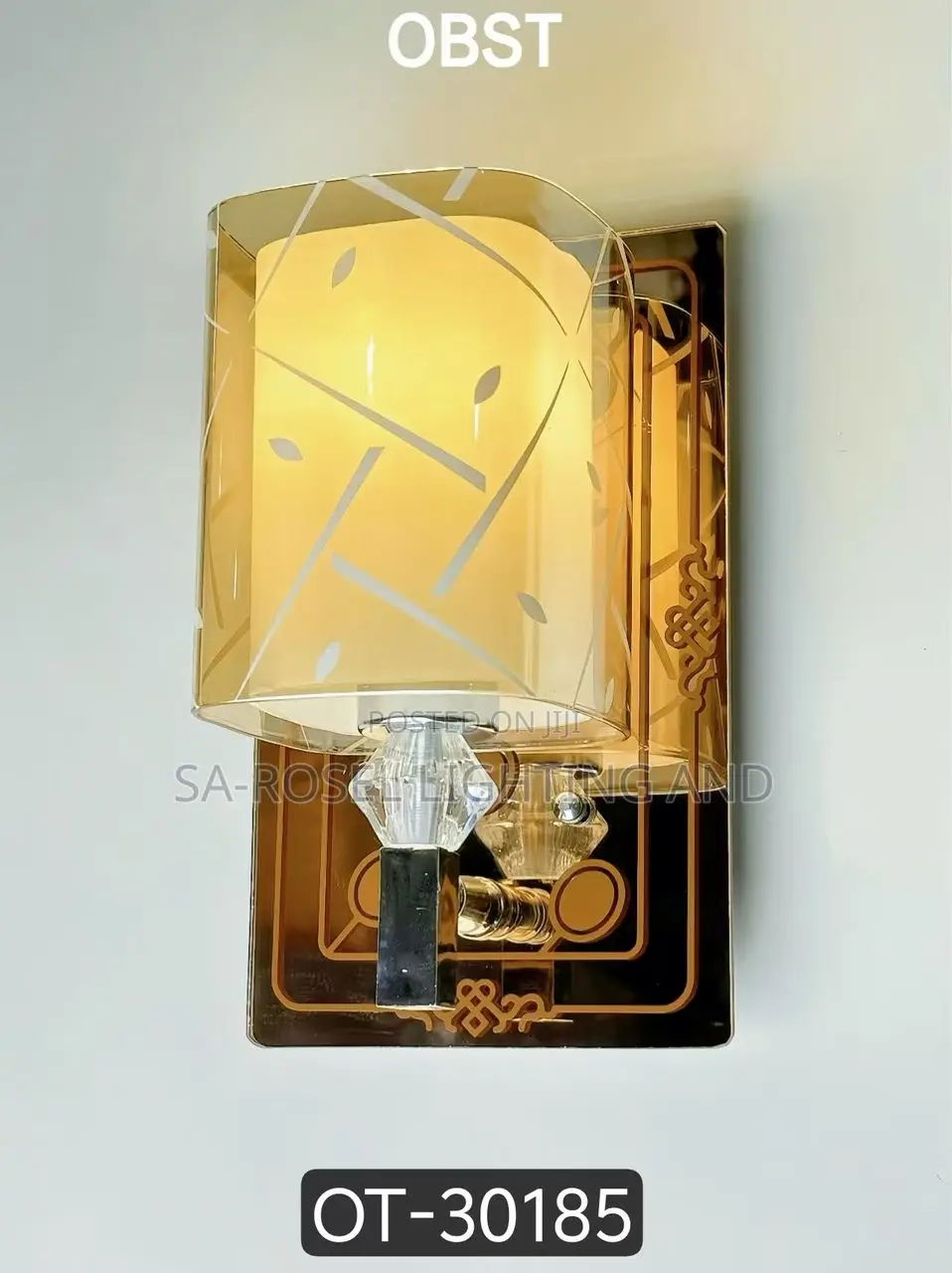 Double Mirror Glass Wall Bracket Fitting