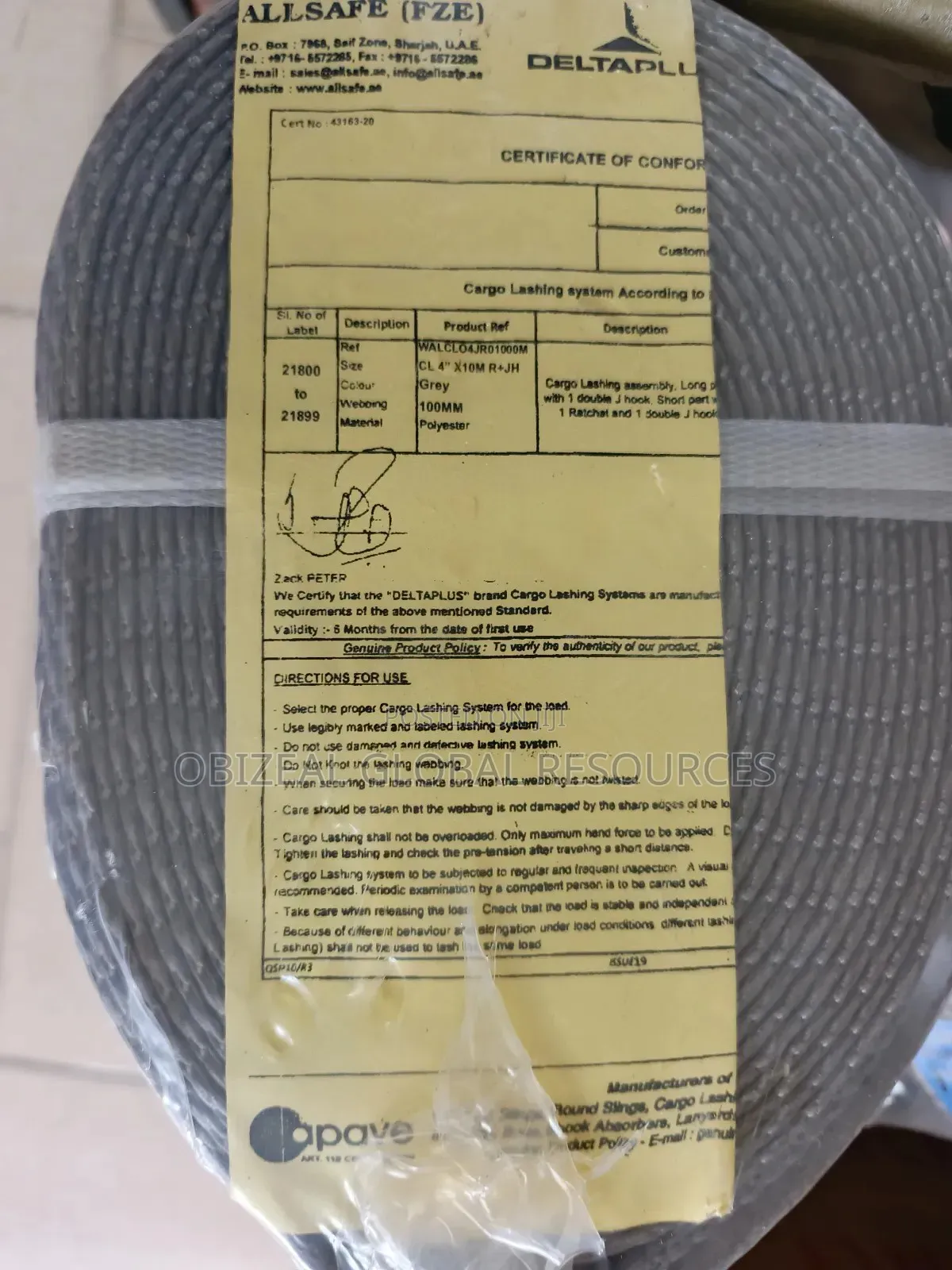 Binding Belt (Cargo Lashing Belt)