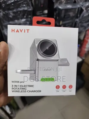 Havit W3106 Pro 3in1 Electric Rotating Wireless Charger