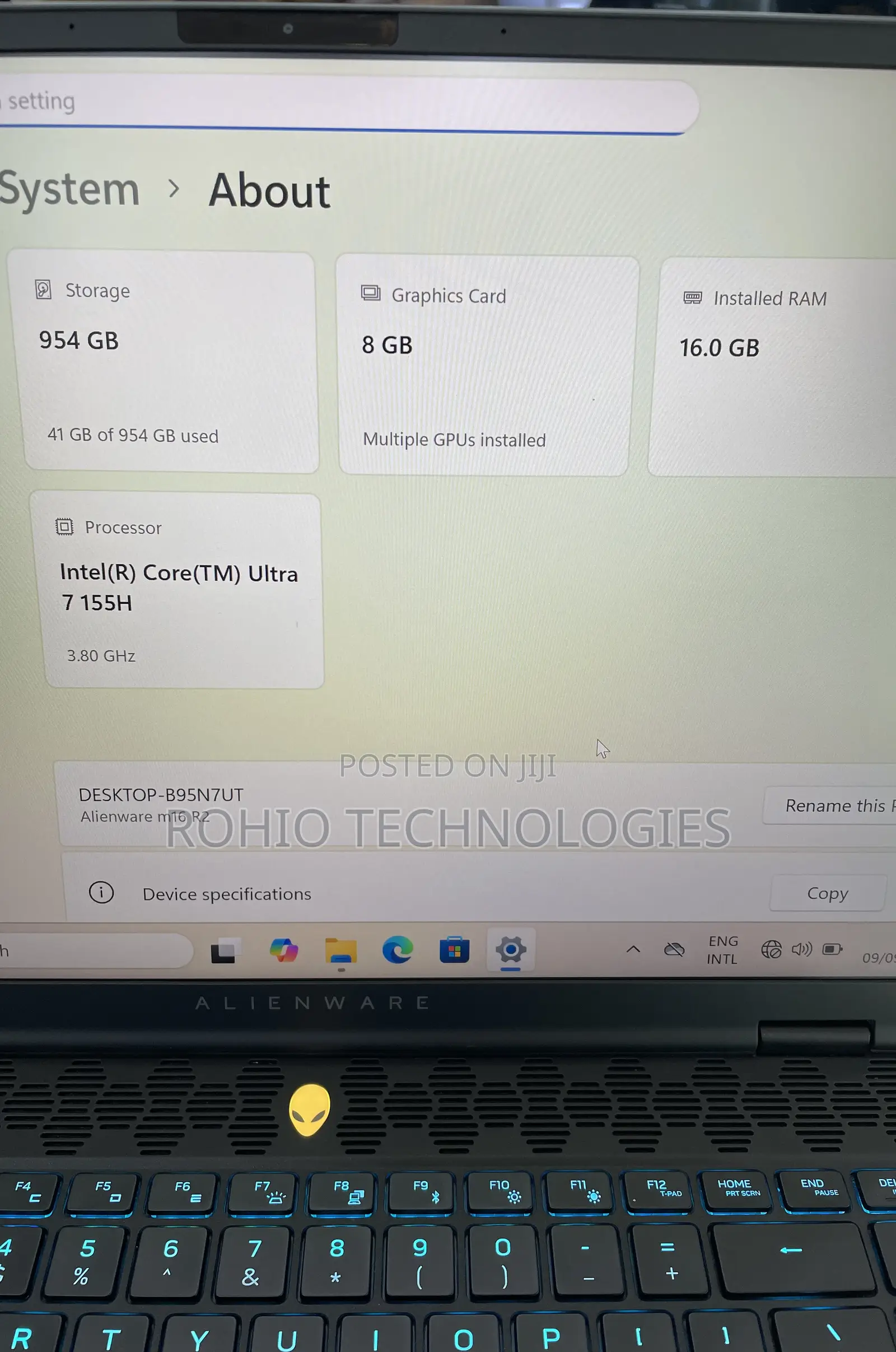 Laptop Dell Alienware M16 R2 16GB Intel Core Ultra 7 SSD 1T