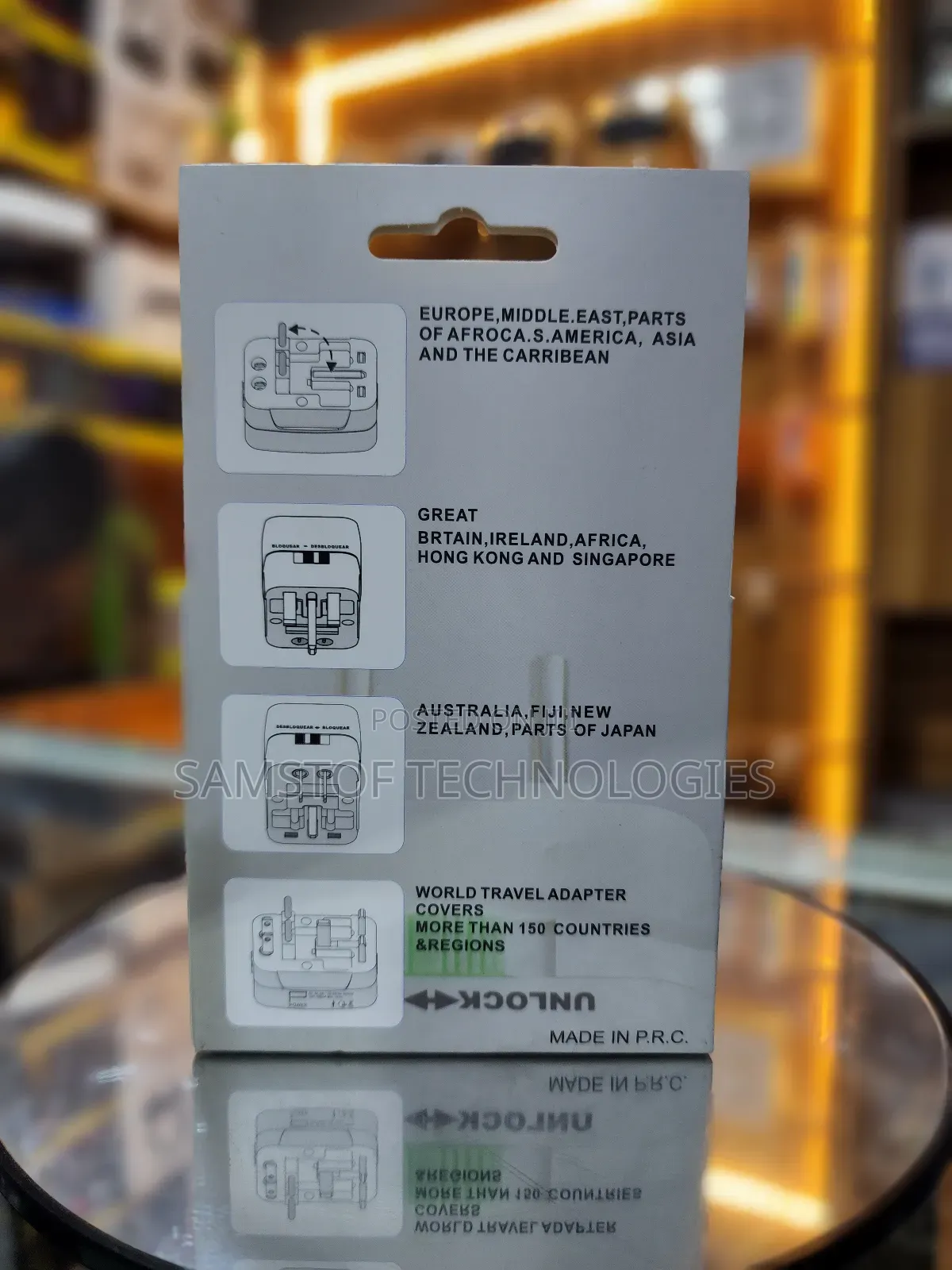 All In One Universal Travel Adapter With 1000ma Usb