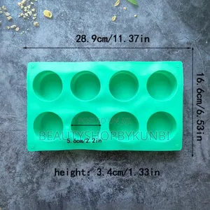 8 Hole Cylinder Round Shaped Silicone Mold