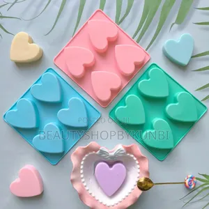 4 Holes Heart Shaped Mold/4 Cavities Love Shape Silicone Mold