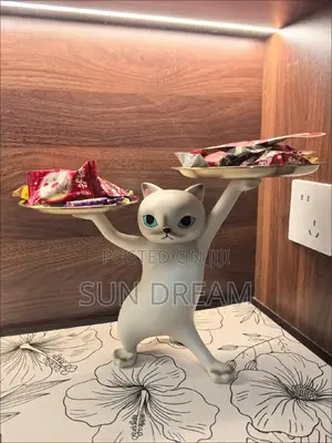 Cat Tray Candy Plate Key Holder Decoration