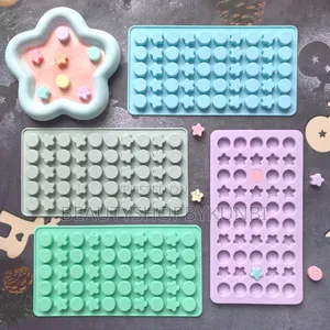 50 Cavity Star Circle Shaped Gummy Chocolate Mold
