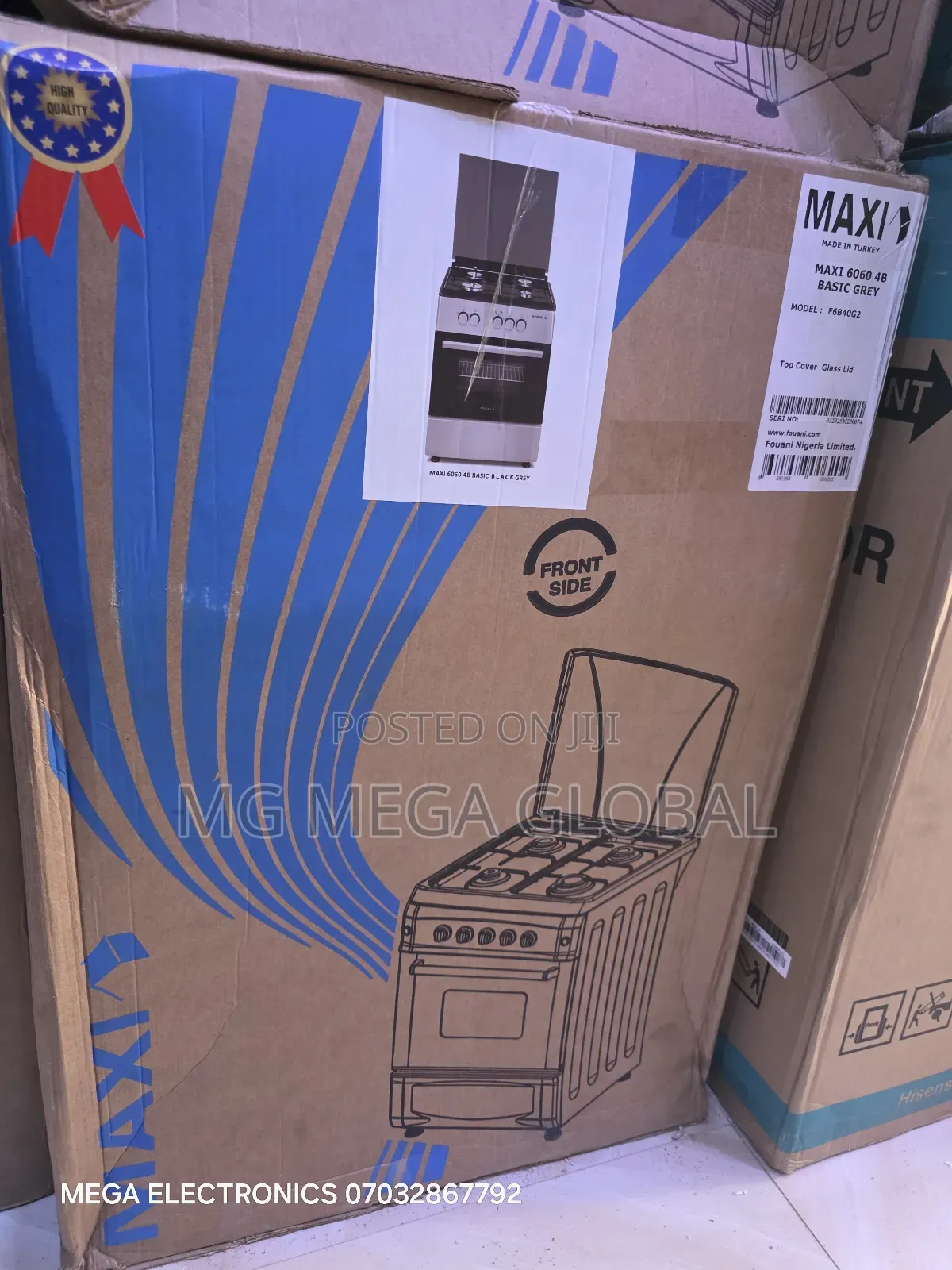 Maxi 60*60 4b Standing Gas Oven