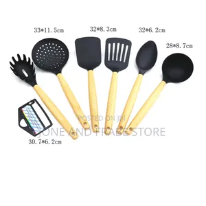 5 Sets Kitchen Cooking Silicon Spoon