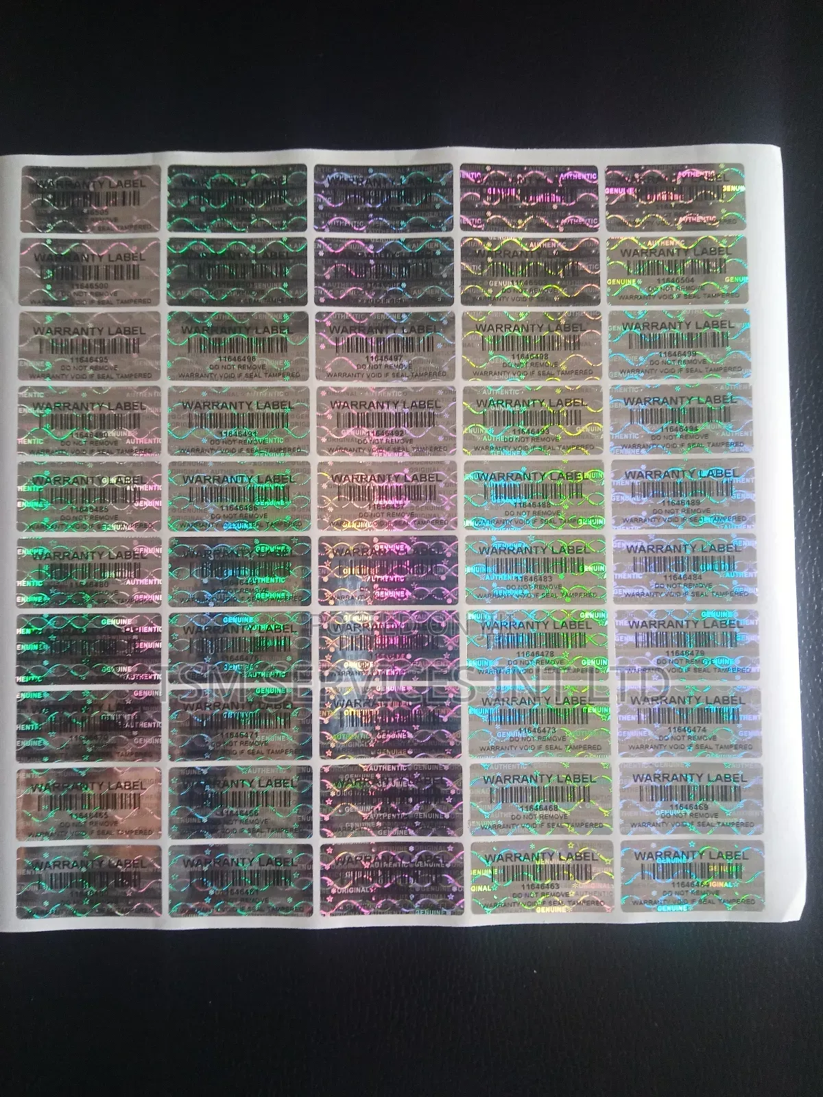 Hologram Void Labels and Tamper Proof Seals