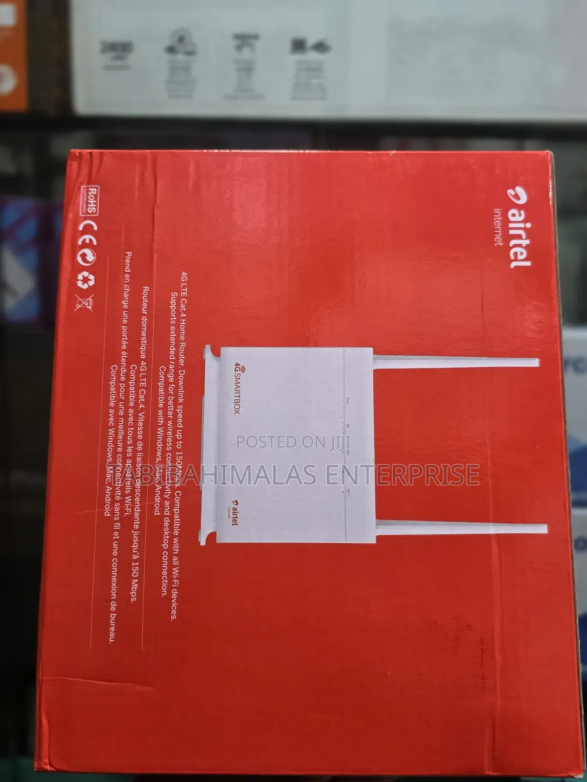 Airtel Cpe1000b Cat4 Router +100gb Data