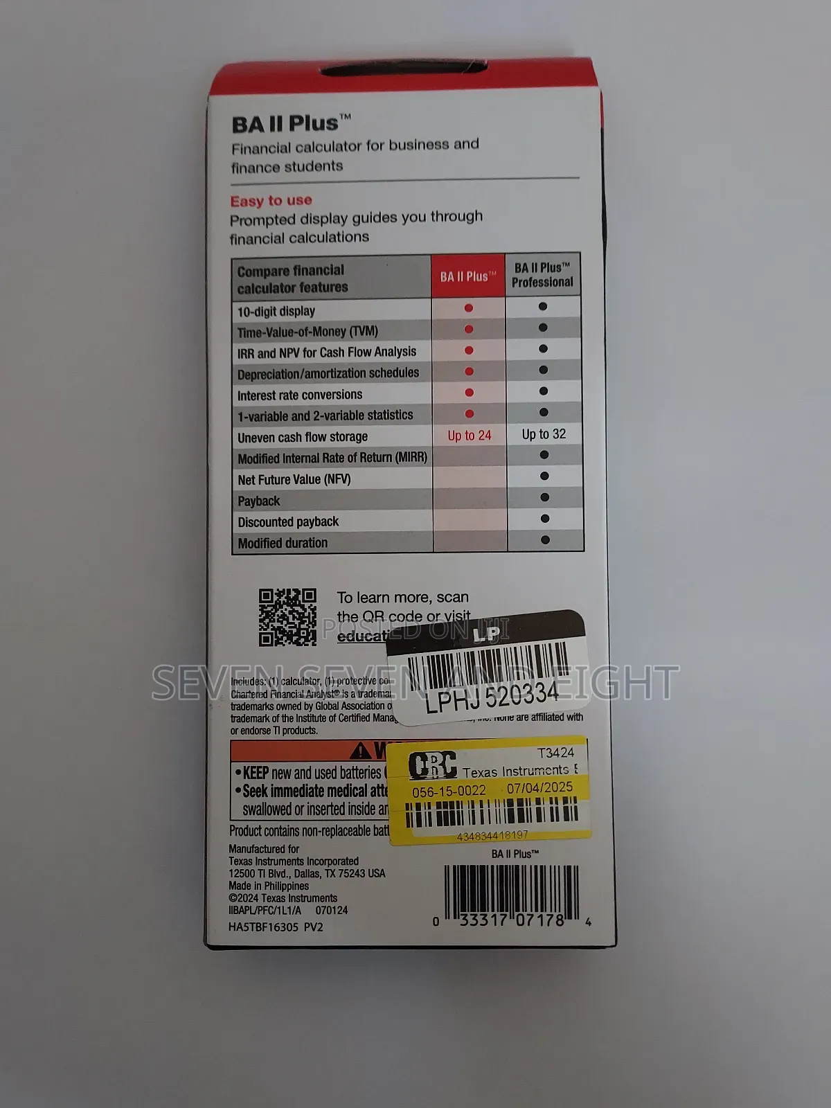 Ba Ii Plus Calculator for sale - Seven Seven And Eight Resources Price ...