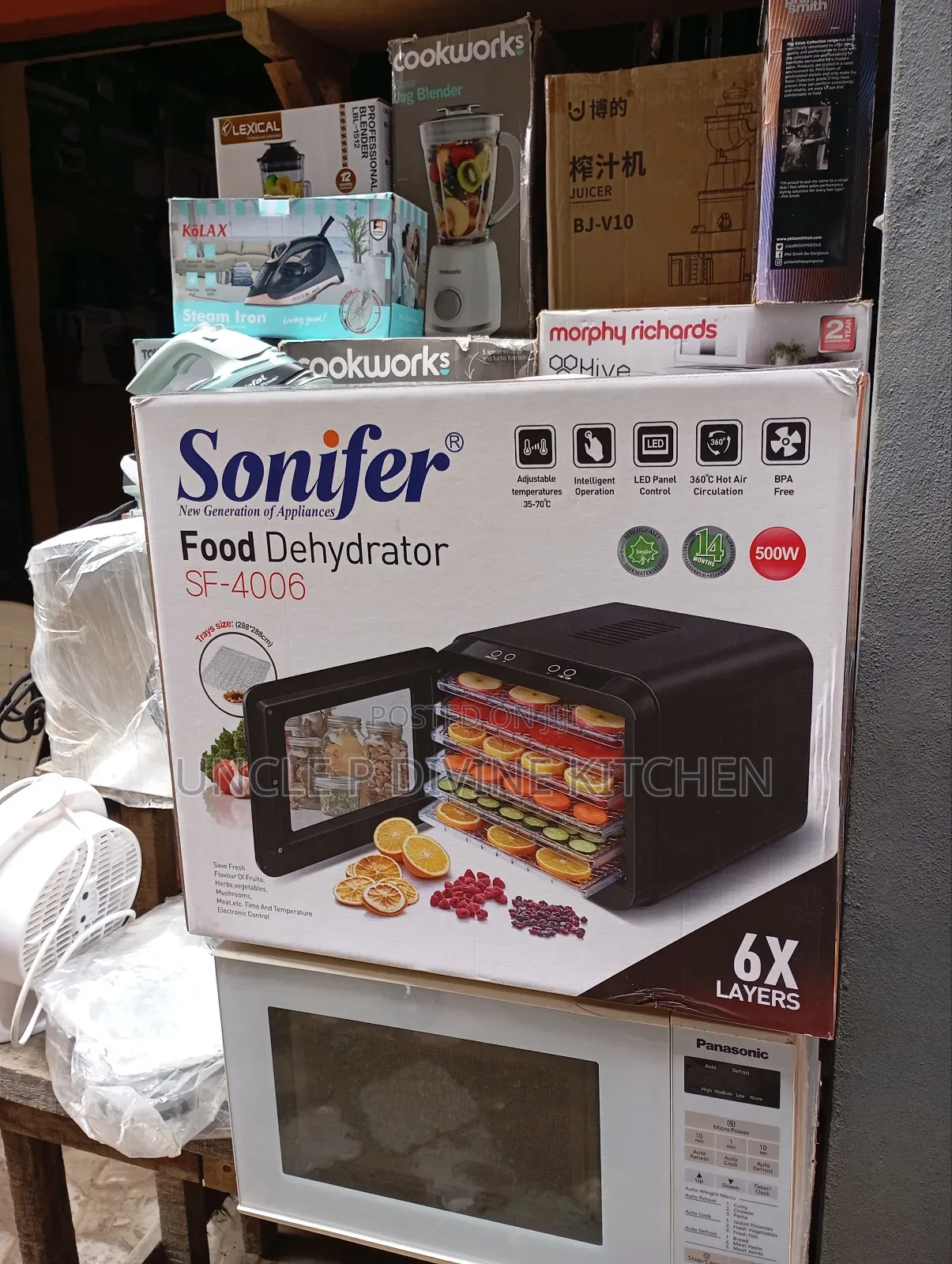 Sonifer 6 Layers Durable Quality Food Dehydrator (500w).