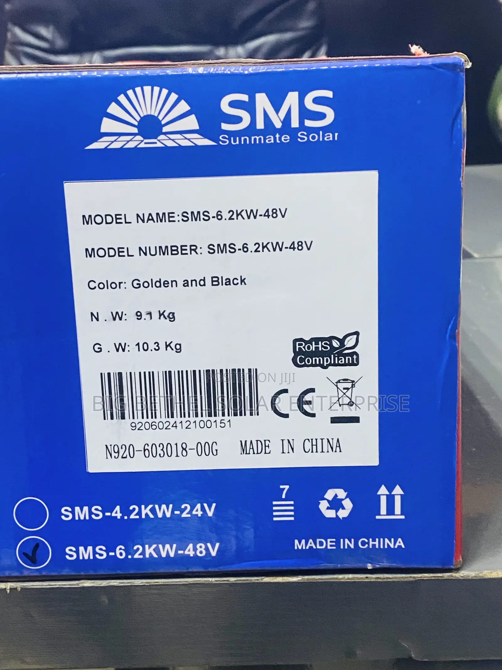 6.2kva 48v SMS Hybrid Solar Power Inverter