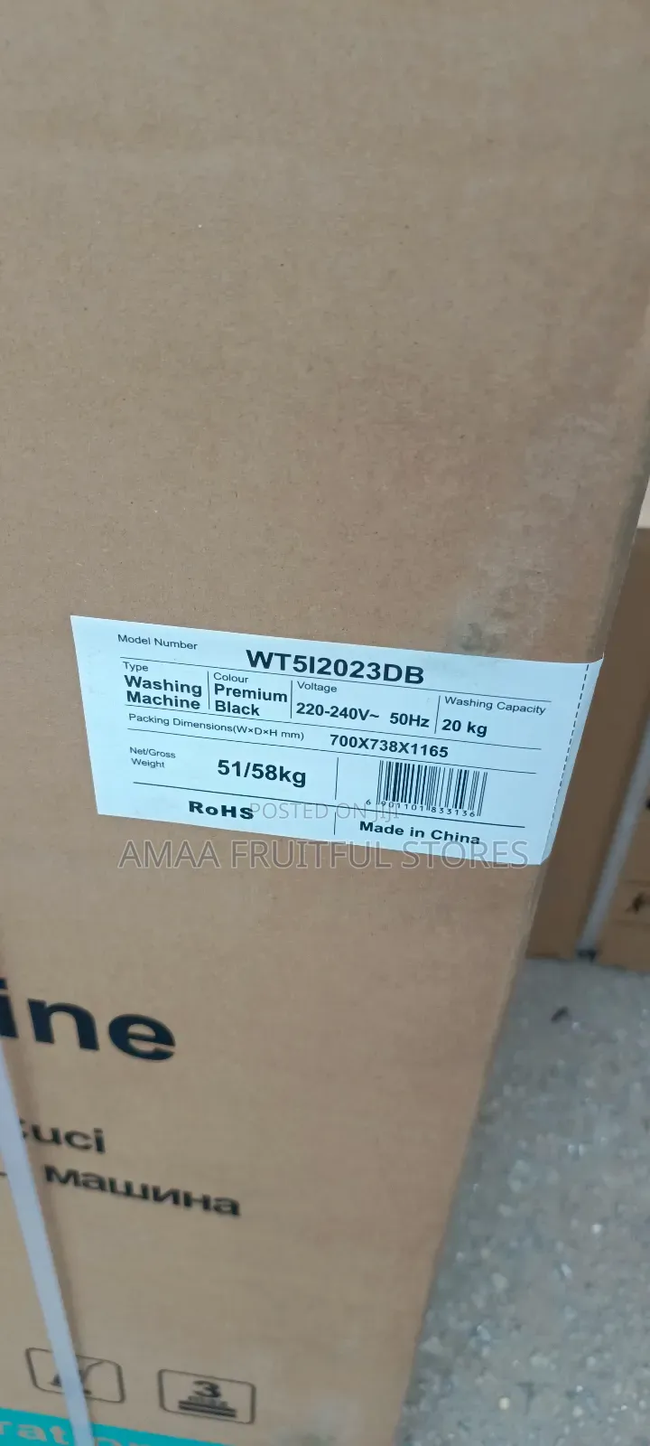 Hisense 20kg Automatic Top Loading Washing Machine