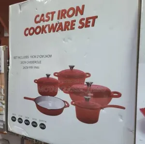 Cast Iron Pot Set 5 In 1, Cookware Set