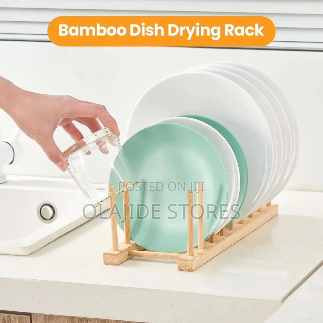 Bamboo Plate Rack