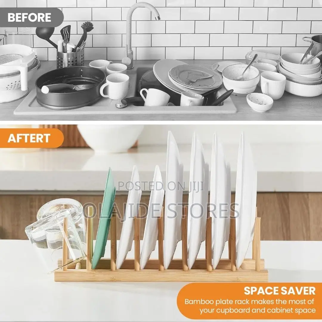 Bamboo Plate Rack