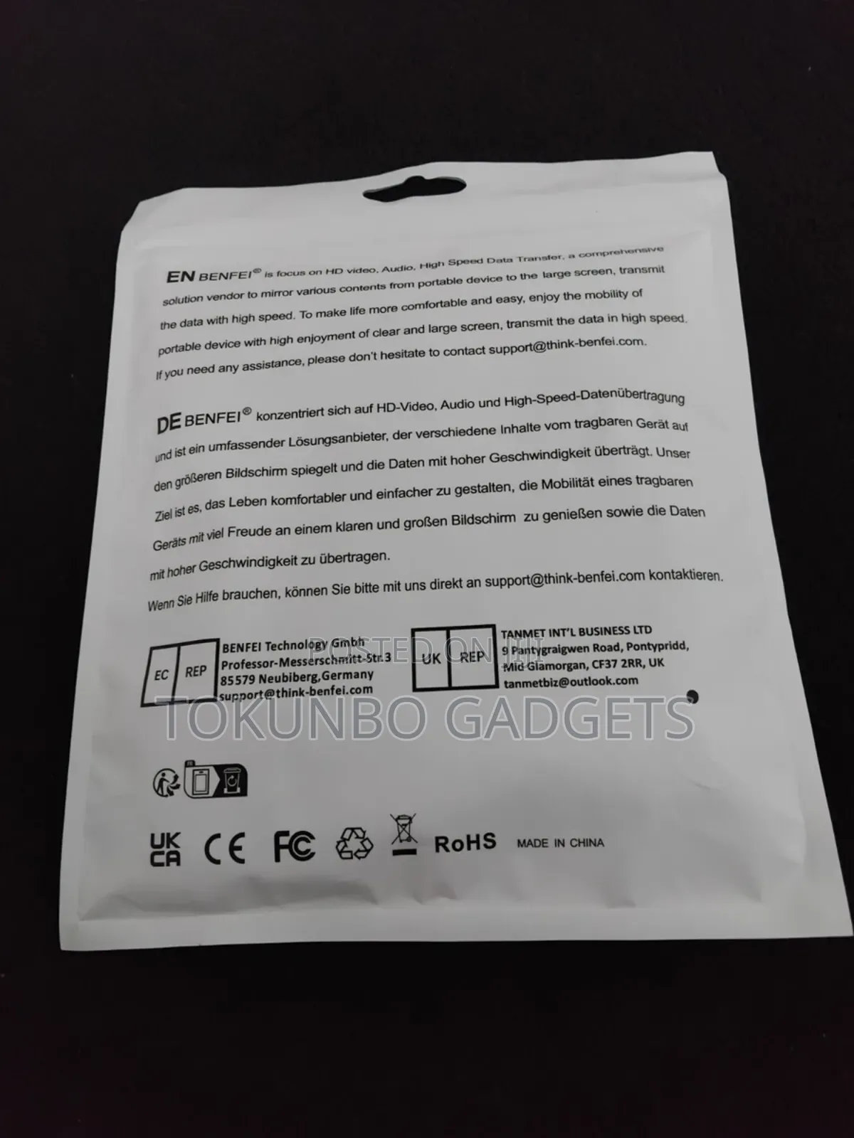 Benfei Usb-C to Displayport Cable 2meter
