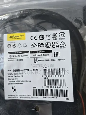 Jabra Evolve 20 Stereo Ms Usb Headset