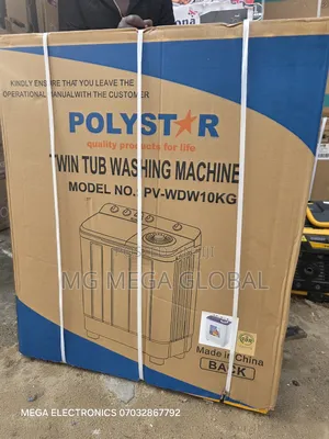 Polystar 10kg Twin Tub Manual Washing Machine
