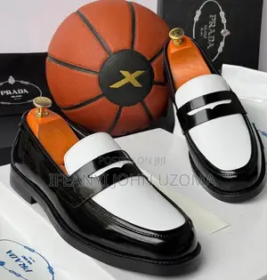 Latest Prada Designer Black and White Shoe