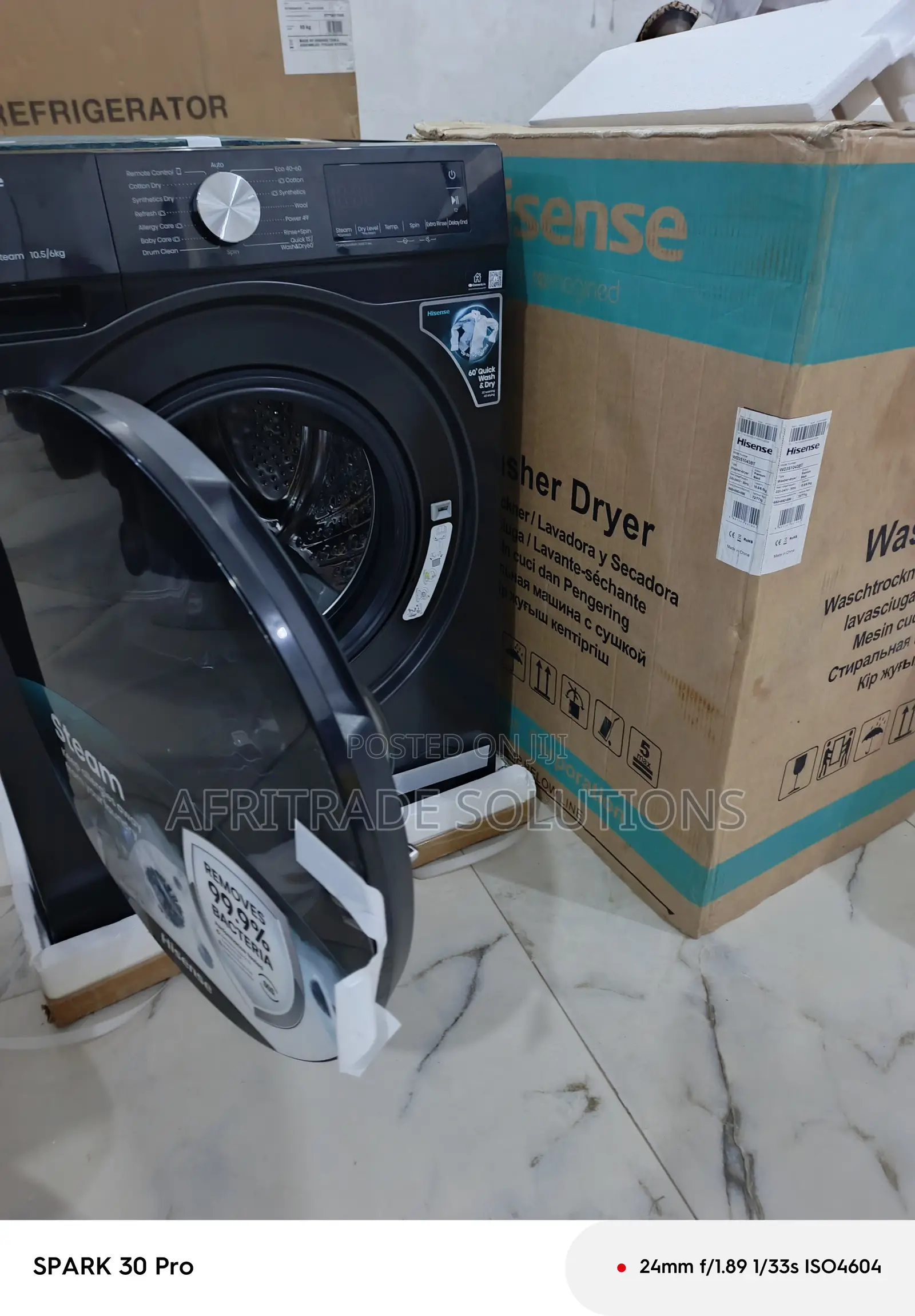 Hisense Washer‐Dryer With Pause‐Add Load Detection