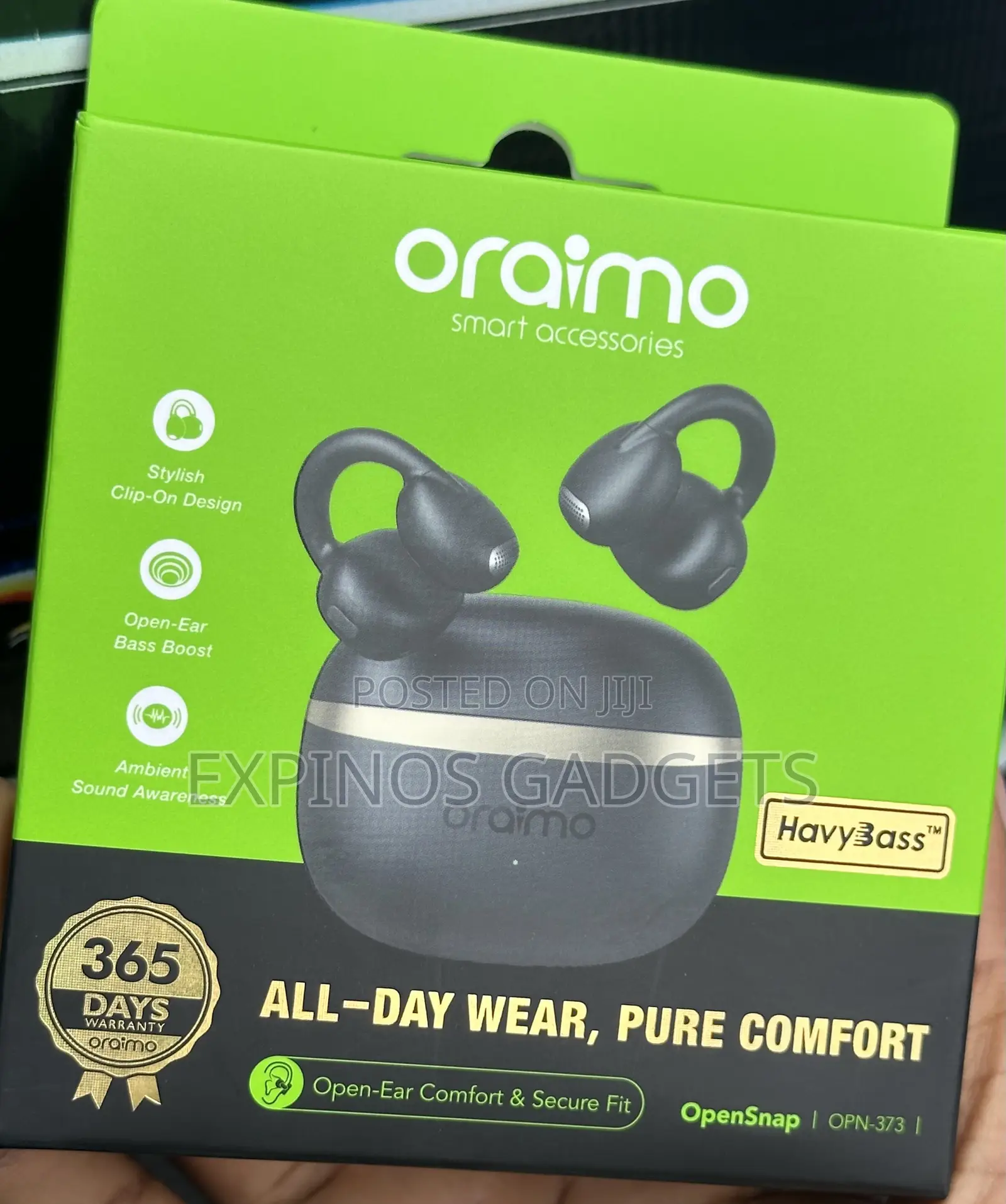 Oraimo Opensnap Earbuds.