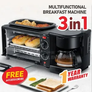 This 3in1 Breakfast Station Combines an Oven,Coffee Maker Frying Pan