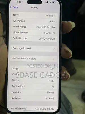 Apple iPhone 15 Pro Max 256 GB Black