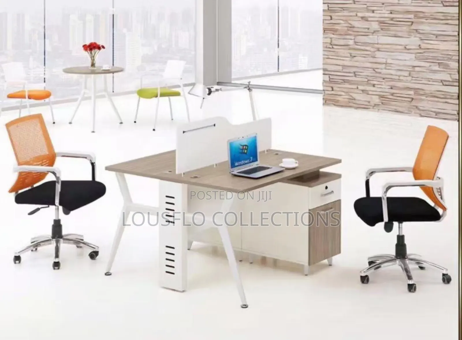 Quality Turkish 2 Seaters Work Station Desk With Drawers
