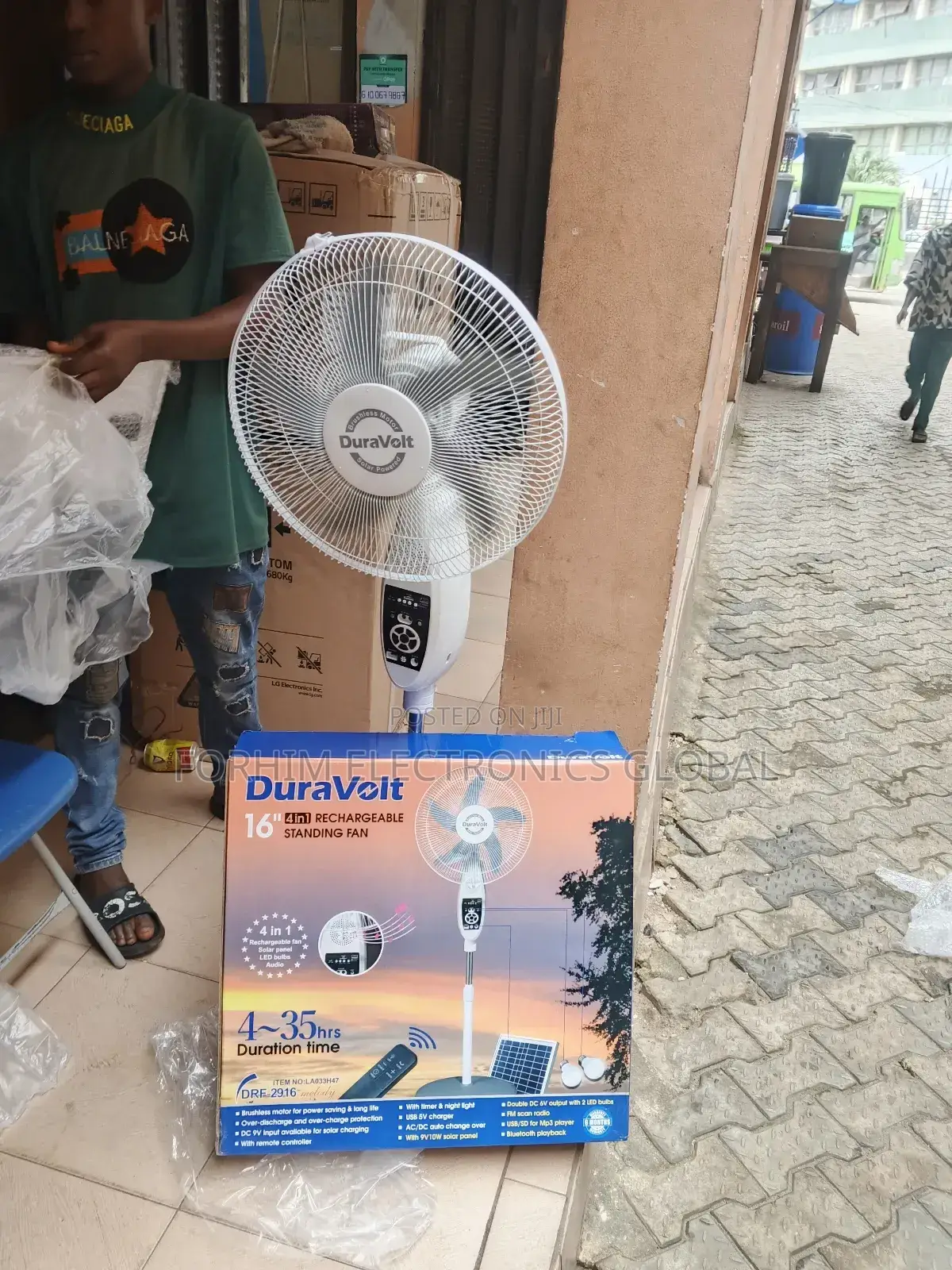 Rechargeable 16" Solar Fan+ Panel