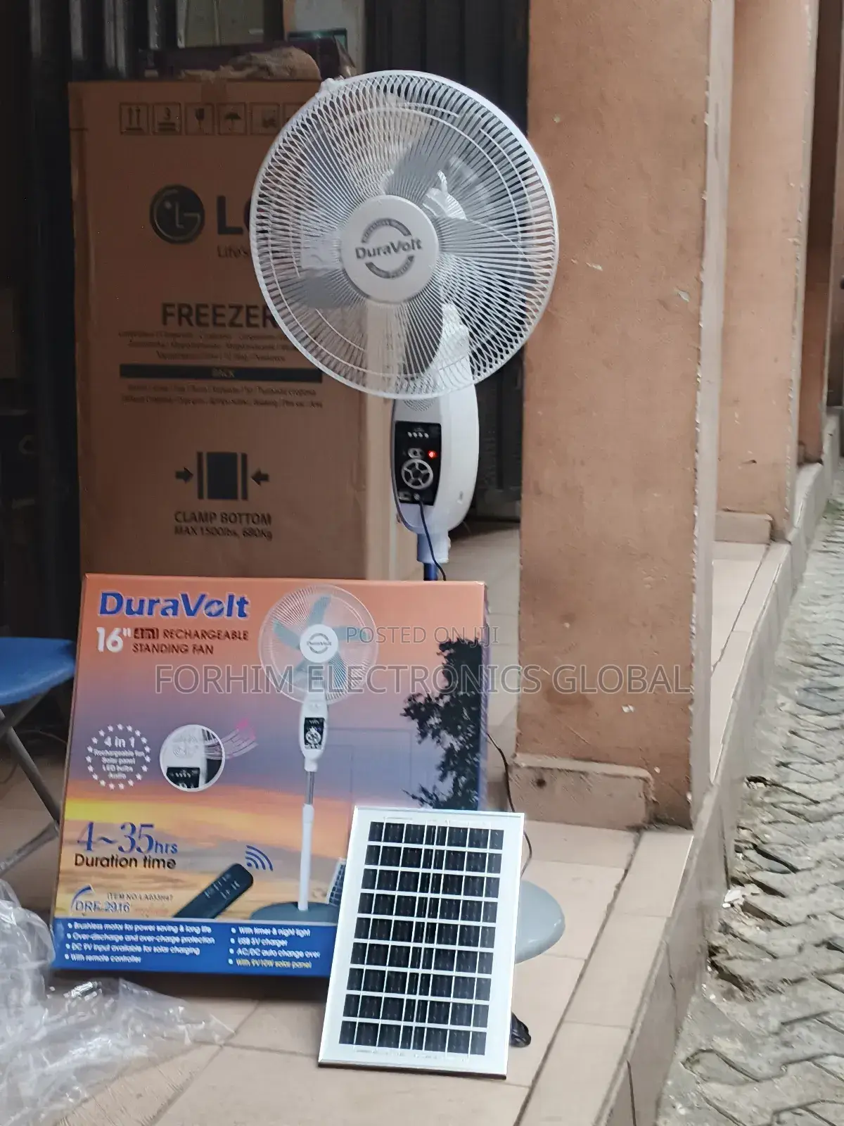 Rechargeable 16" Solar Fan+ Panel