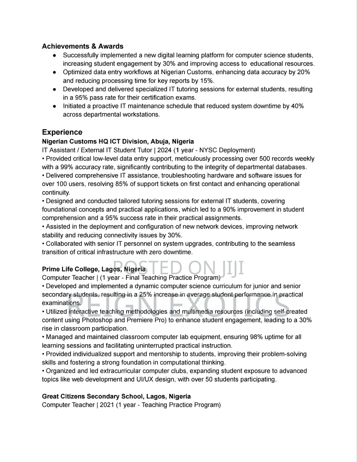 Job Application