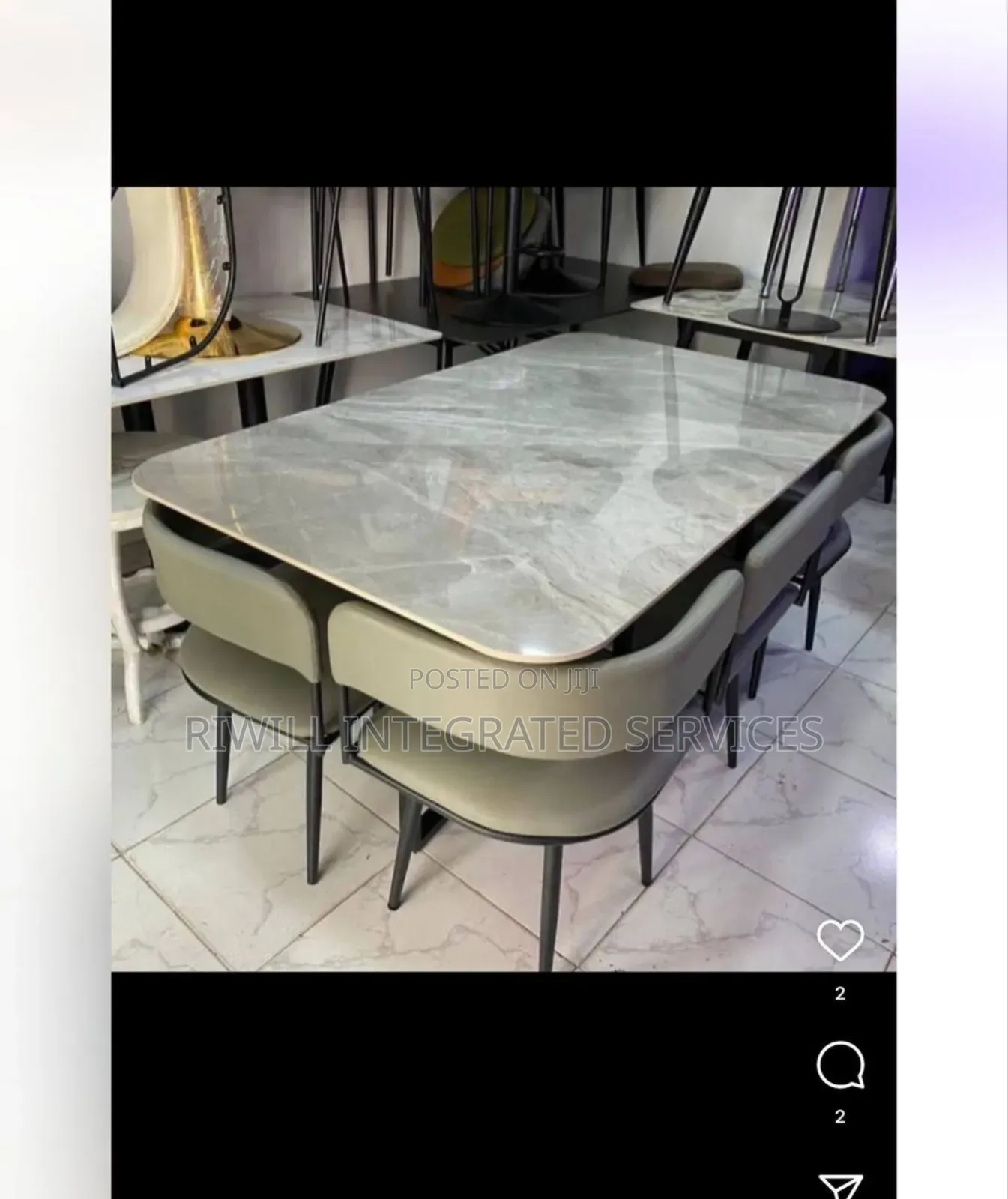 Marble Dining Set by Six