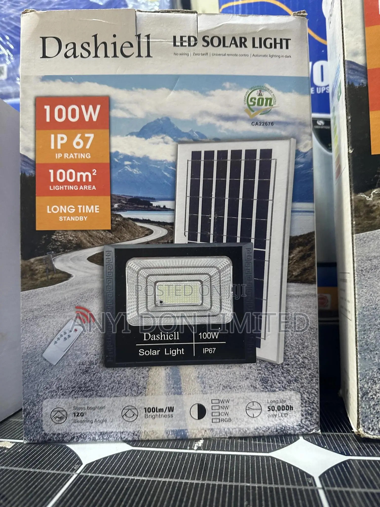 100w Solar Flood Light All in One