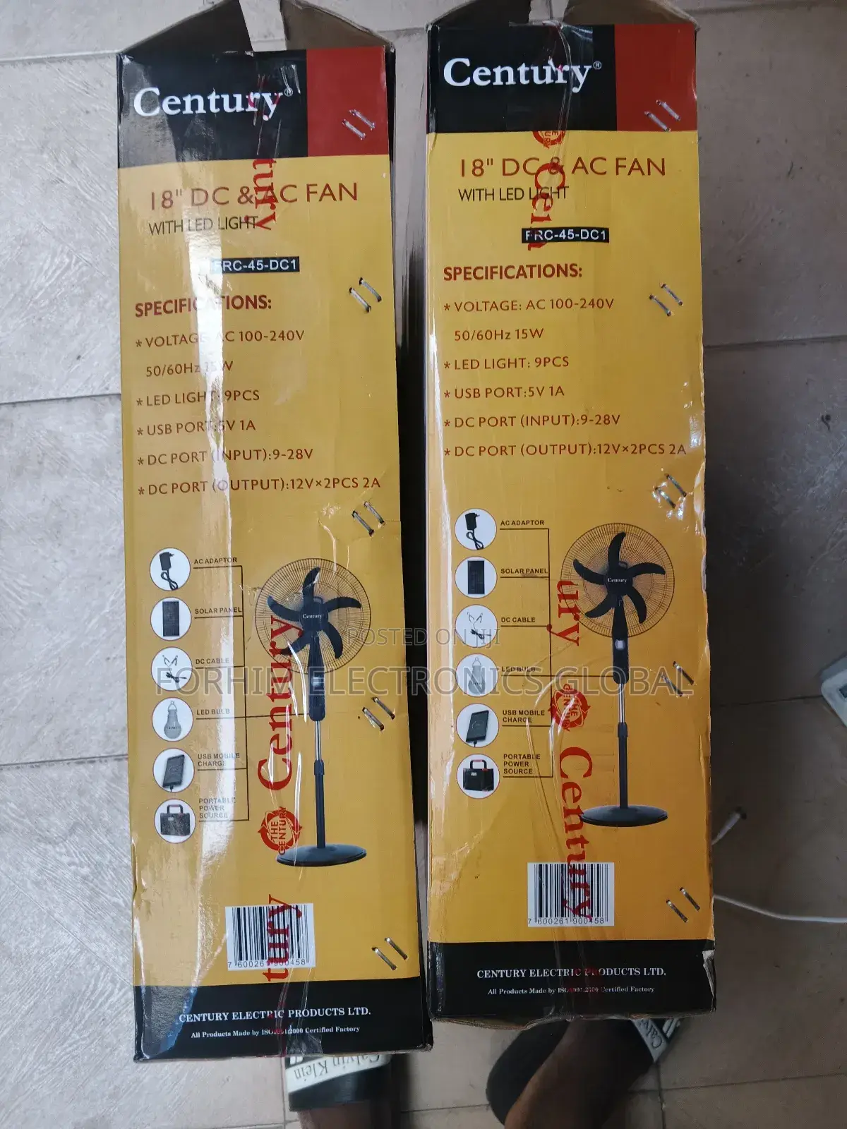Century Solar Fan 18" Inches