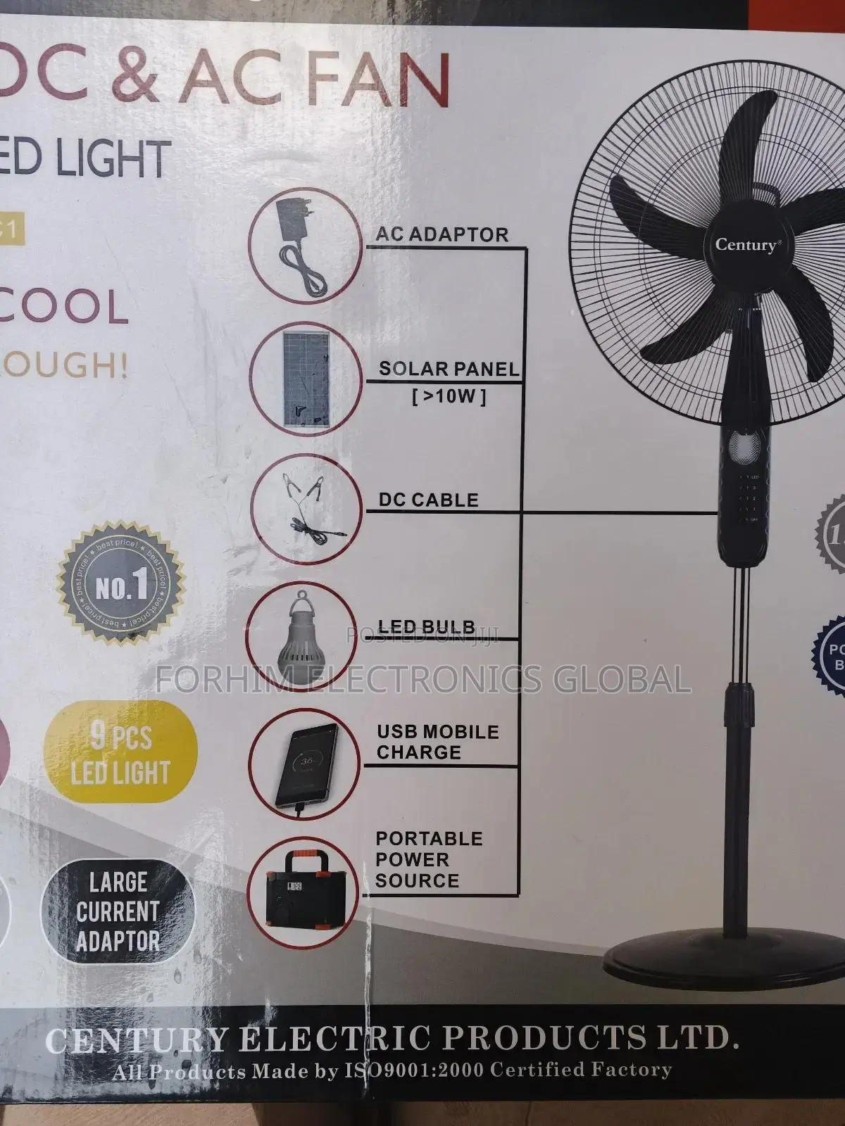 Century Solar Fan 18" Inches