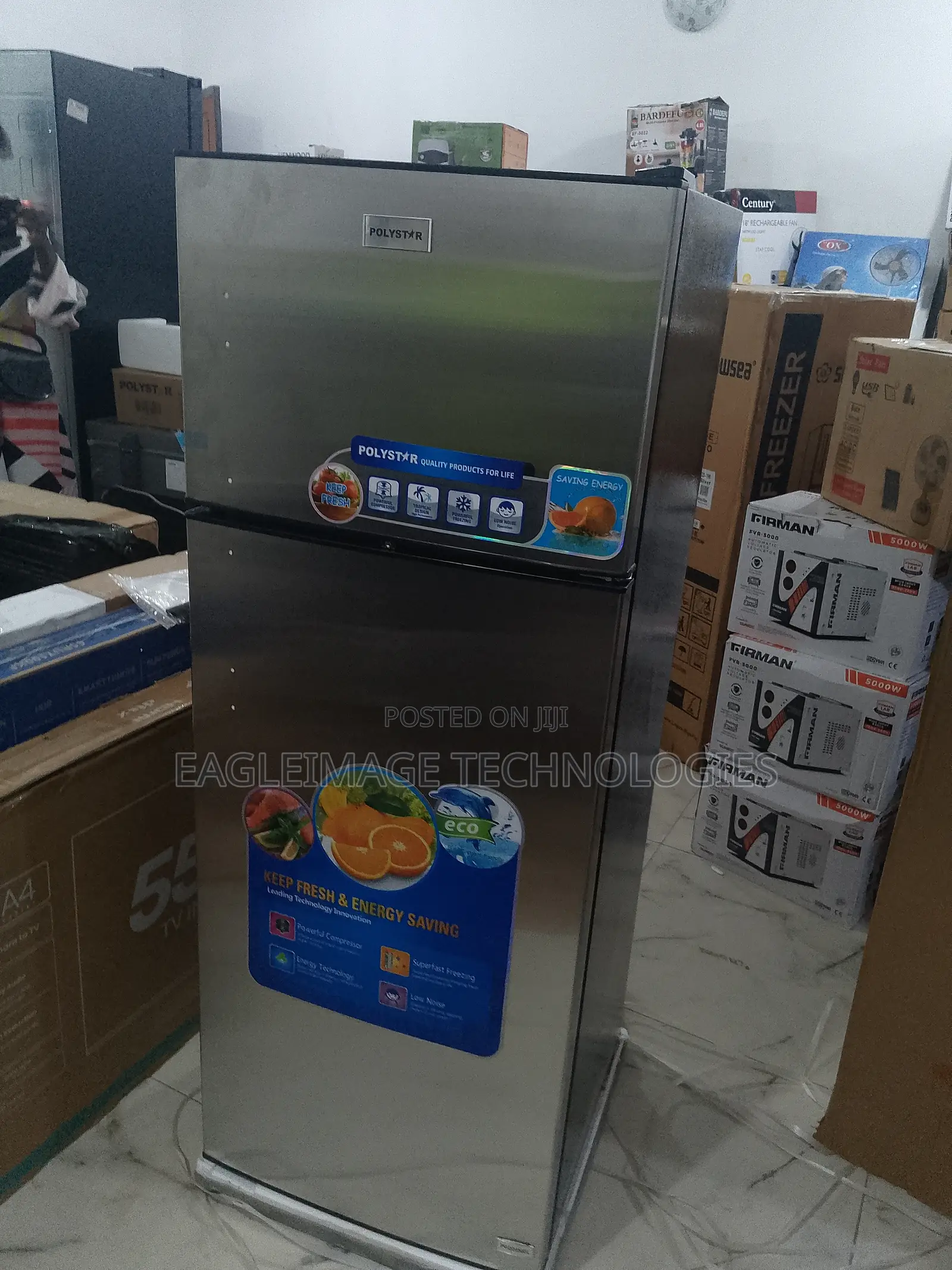 Polystar Double Door Refrigerator 225l – Sleek Efficient Cooling