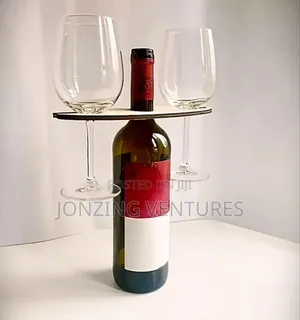 Wooden Wine Rack and Glass Holder