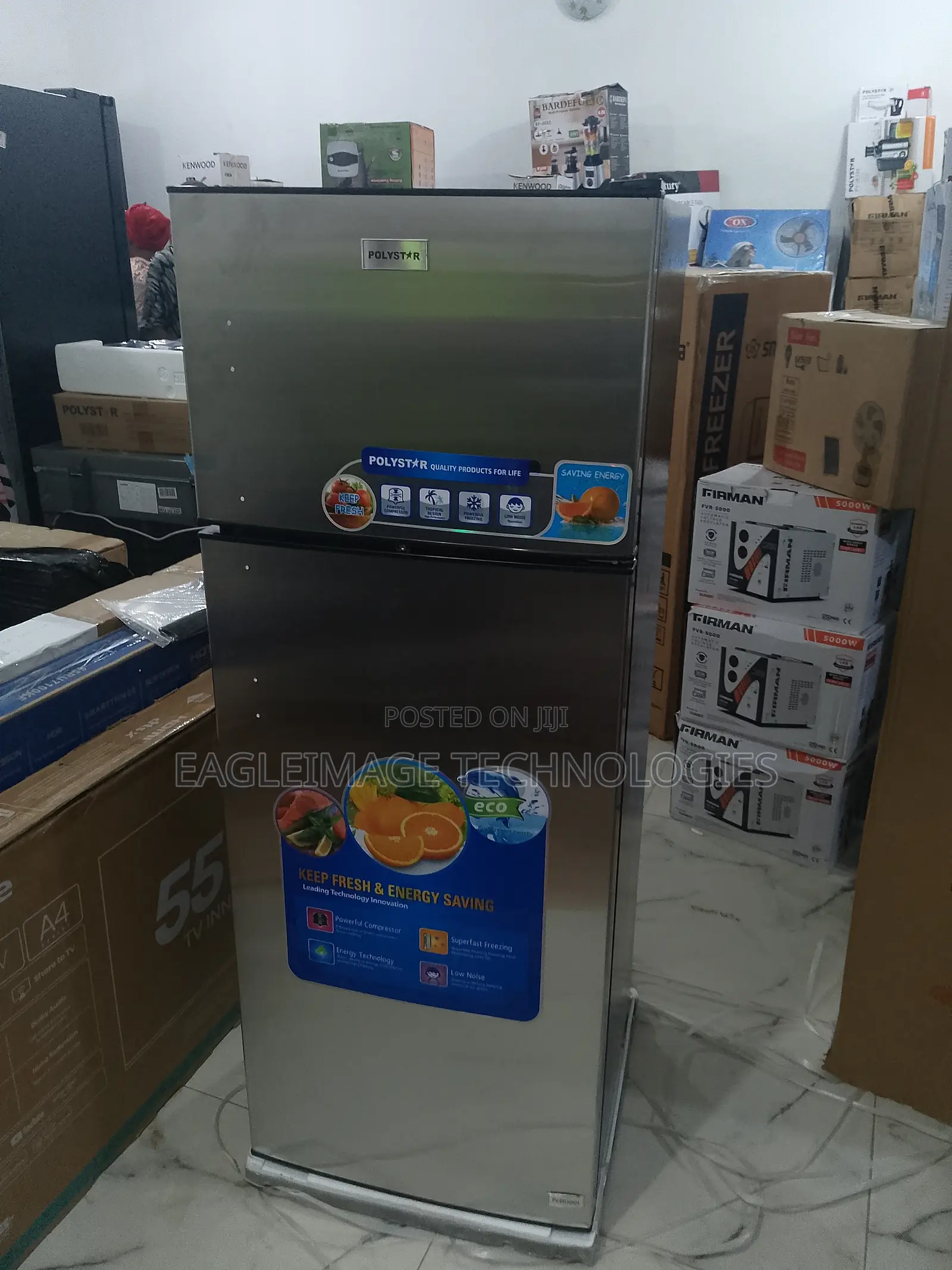 Polystar 225l Double Door Refrigerator – Inverter, Silent Efficient