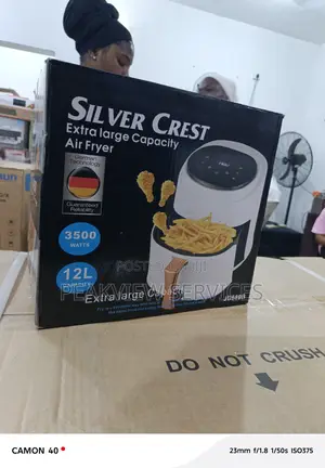 Silver Crest 12l Air Fryer – Extra Large Capacity, 3500w Fast Cooking,