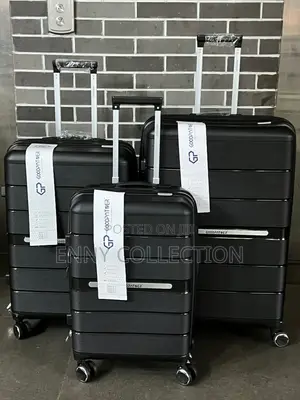 High Quality Set of 3 Rubber Luggage Traveling Box