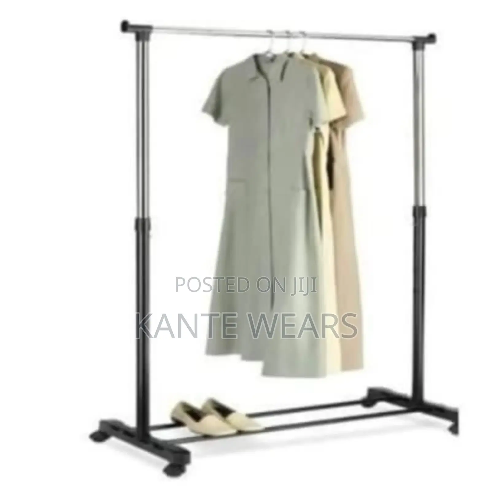 Adjustable Movable Single Pole Hanger With Wheels