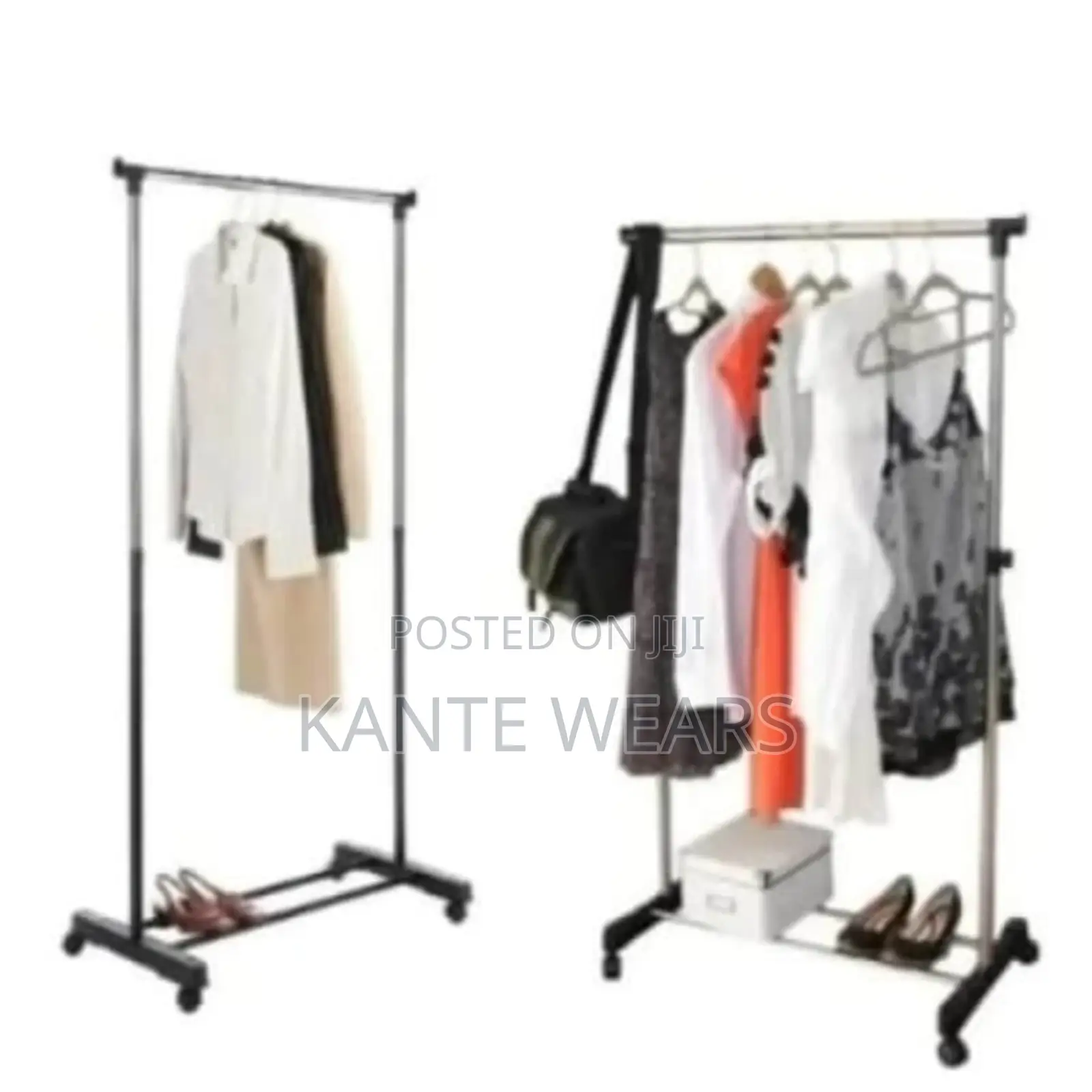 Adjustable Movable Single Pole Hanger With Wheels