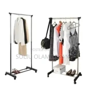 Adjustable Movable Single Pole Hanger With Wheels
